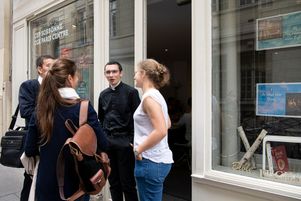Au local de l’Espace Cardinal, aumônerie catholique du quartier Latin, dans le 5e arrondissement de Paris, en septembre 2021.