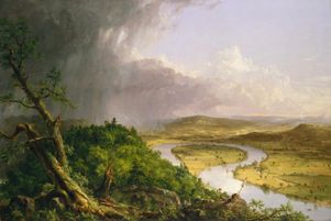 Vue du mont Holyoke à Northampton, Massachusetts, après l’orage - The Oxbow de Thomas Cole (1801-1848), considéré comme le fondateur de la « Hudson River school ».